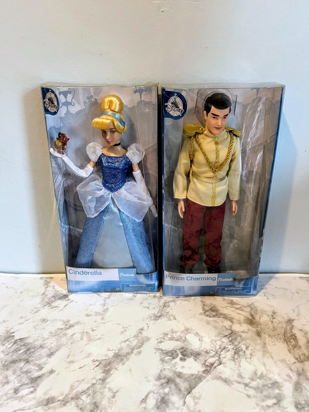 RARE Original Disney Store Cinderella + Prince Charming Classic Dolls – Unopened